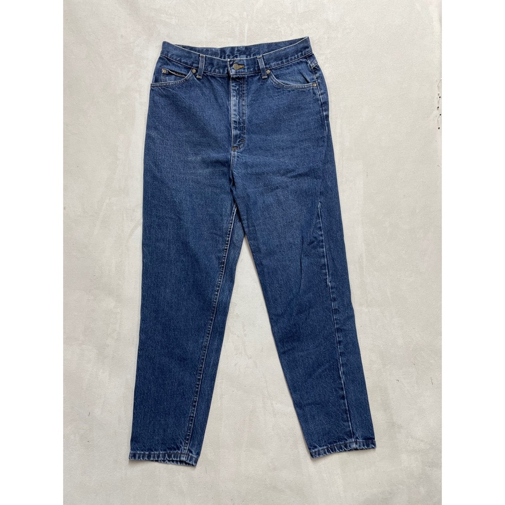 LL Bean Double L Natural Fit Jeans Womens 14 Blue High Rise Tapered Mom Vintage